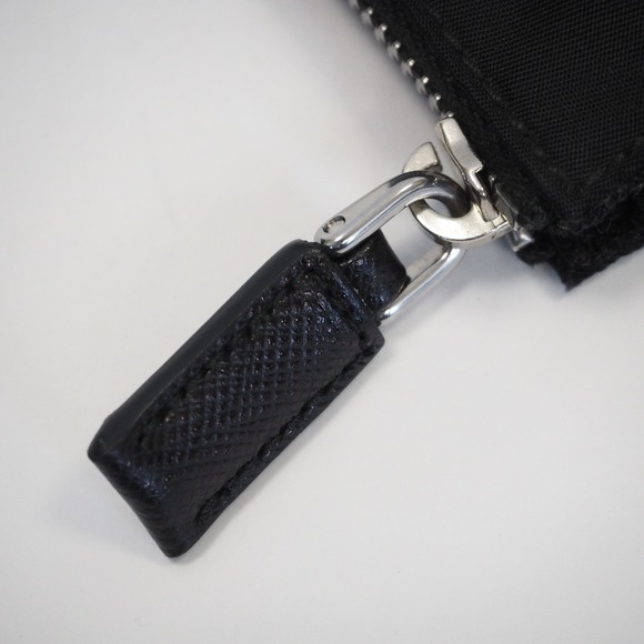 Prada Tessuto Travel Mini Pouch Accessory Nylon Leather Black - Picture 7 of 7